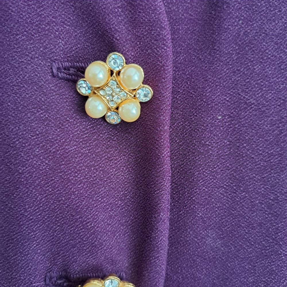Vintage Jessica McClintock Purple Suit - Picture 3 of 16